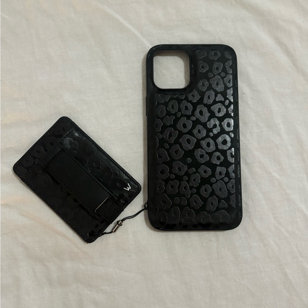 Walli Black Leopard iPhone 12 Pro Max Case with Magnetic Wallet